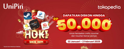 HOKI BIKIN HEPI! Saatnya Panen Diskon Hingga Rp50.000 di Tokopedia!